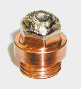 The tell-tale Electrode Wear: Insufficient gas during arc initiation ("Lazy Start")